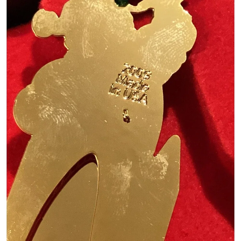 Kennedy Space Center 2009 Santa Shuttle Launch Christmas Ornament Brass Boxed